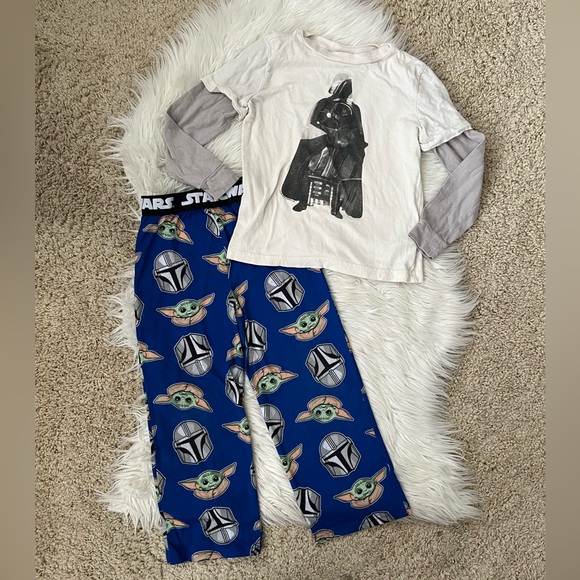 Star Wars Other - {Star Wars} Pajama Pants and Long Sleeve Tee Bundle - Boy's 4/5